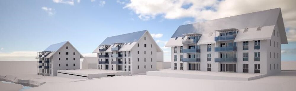 Visualisierung der 3 Jenni-MFH in Huttwil BE.